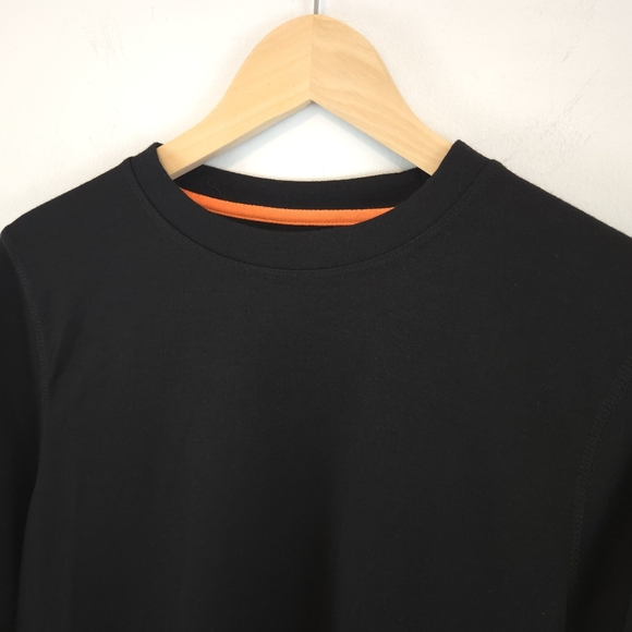 Omni-Wool Men's Black Crew Neck Long Sleeve Base Layer - Picture 2 of 11